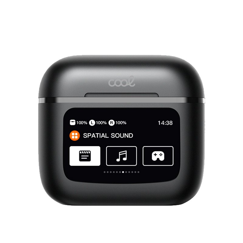 Auscultadores Estéreo Bluetooth Dual Pod COOL Touch Preto - Image 3