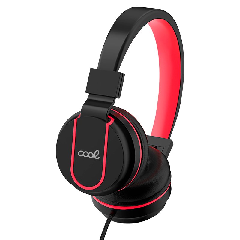 Auscultadores Jack COOL de 3,5 mm Toronto Preto-Vermelho - Image 3