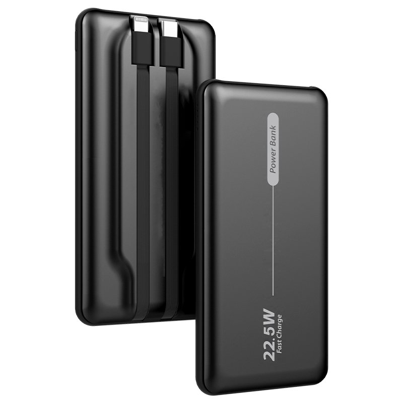 Bateria Externa Universal Power Bank 10.000 mAh PD 22,5W (2 conexões) Preto