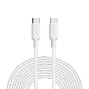 Cabo USB COOL Universal TYPE-C a TYPE-C (3 metros) Branco 3 Amp