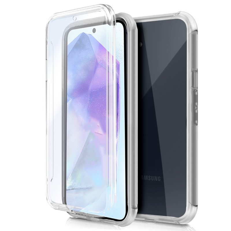 Capa COOL de Silicone 3D para Samsung A556 Galaxy A55 5G (transparente frente + verso)