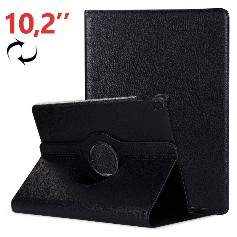 Capa COOL para iPad (2019 / 2020 / 2021) 10,2 polegadas Rotativa Couro Sintético Preto