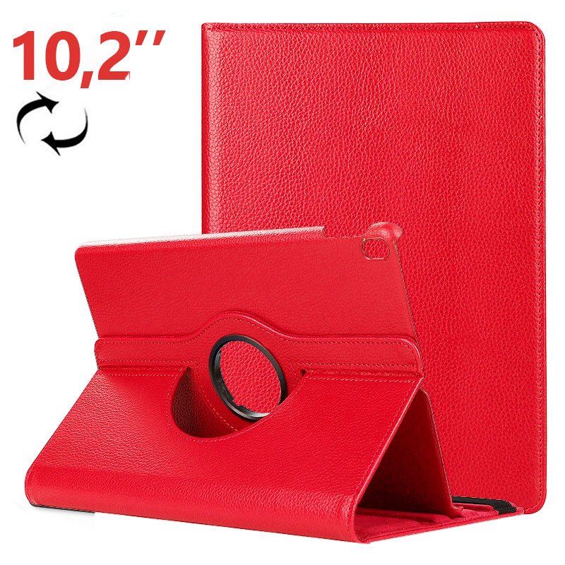 Capa COOL para iPad (2019 / 2020 / 2021) 10,2 polegadas Rotativa Couro Sintético Vermelho