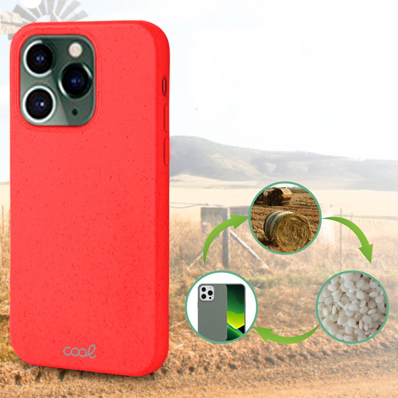 Capa COOL para iPhone 14 Pro Eco Biodegradável Vermelho - Image 2