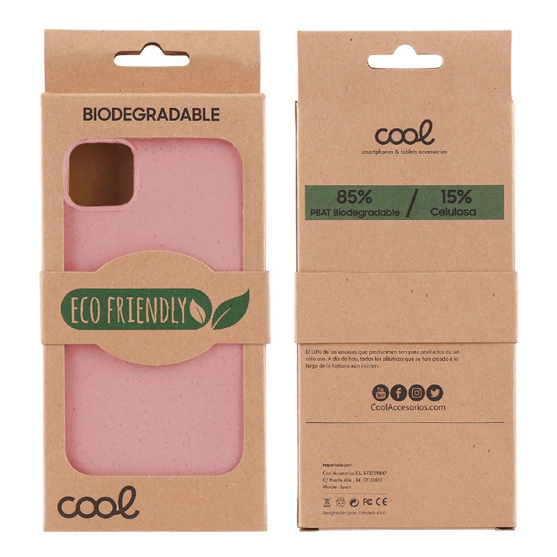 Capa COOL para iPhone 15 Pro Eco Biodegradável Rosa - Image 2