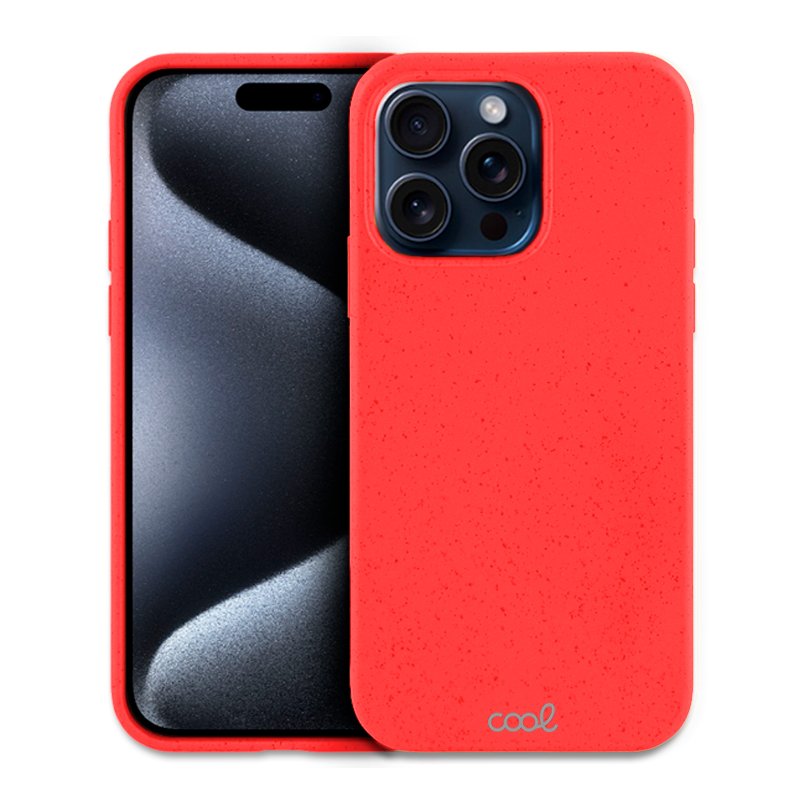 Capa COOL para iPhone 15 Pro Eco Biodegradável Vermelho - Image 3