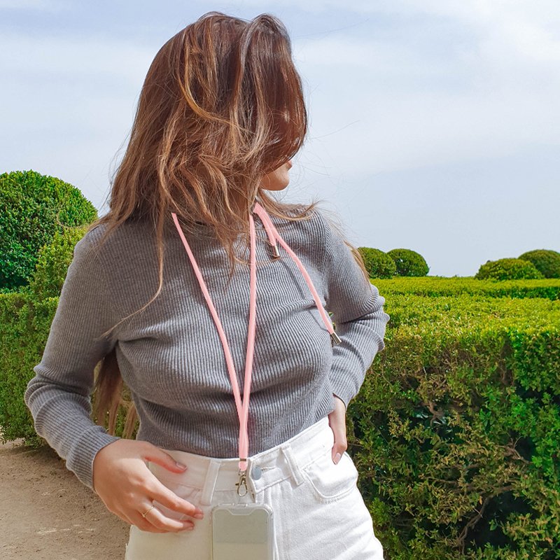 Cordão suspenso universal COOL com cartão de smartphone Rosa - Image 3