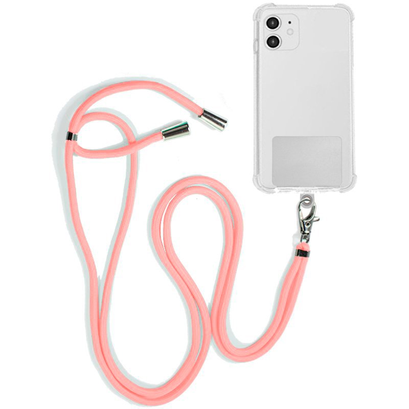 Cordão suspenso universal COOL com cartão de smartphone Rosa