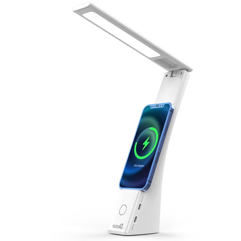 Lâmpada LED + Base de carregamento sem fio Qi COOL Compact branca - Image 2