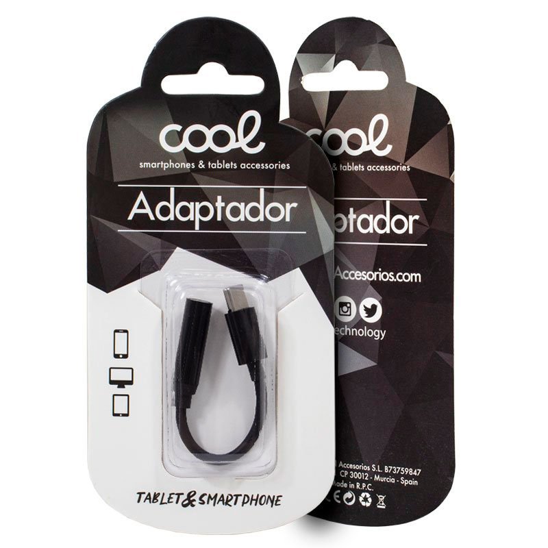 Adaptador Conector Tipo C para Jack 3,5 mm (Digital) COOL (Universal) Preto - Image 2