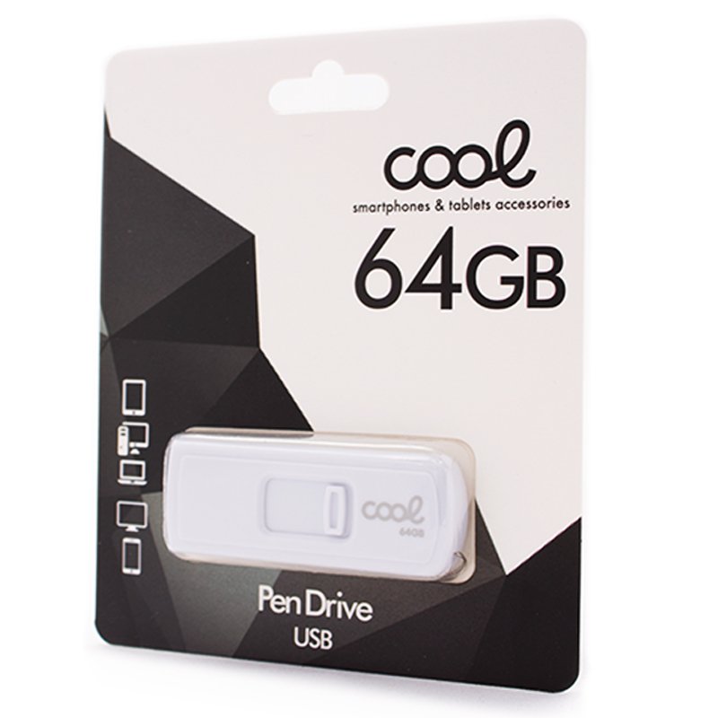 Pen Drive USB x64 GB 2.0 COOL Branco Básico - Image 2