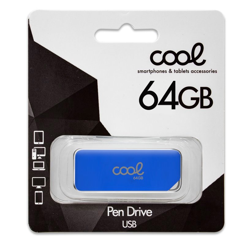 Pen Drive USB x64 GB 2.0 COOL Board Azul - Image 3
