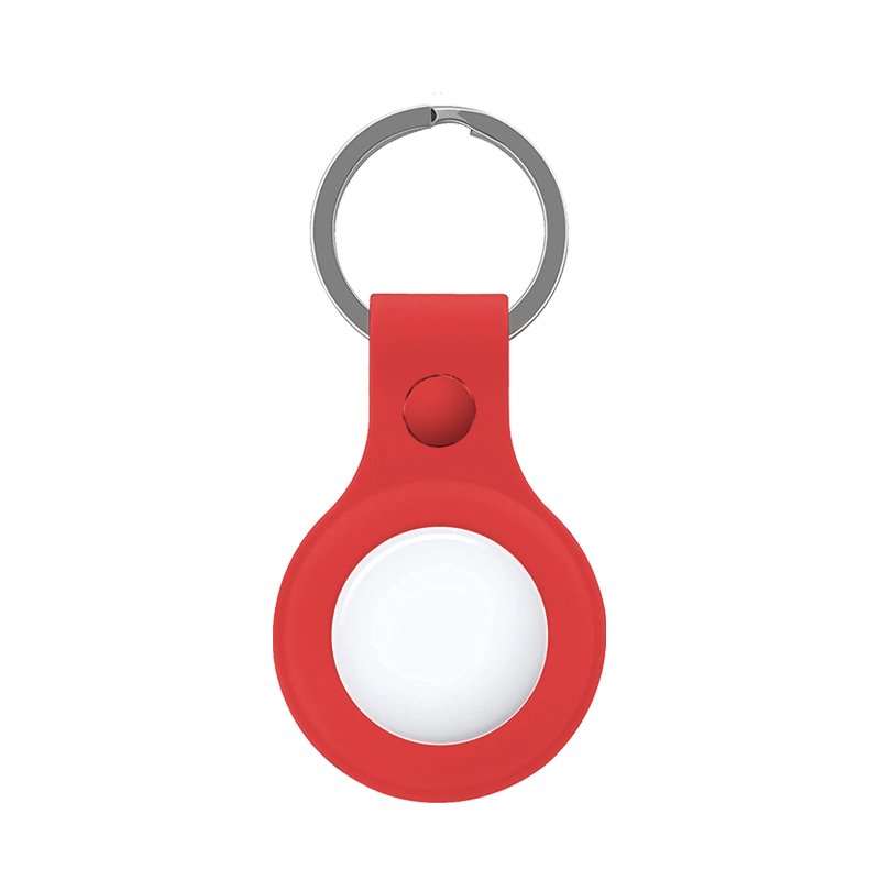 Porta-chaves de proteção COOL compatível com AirTag Silicone Vermelho