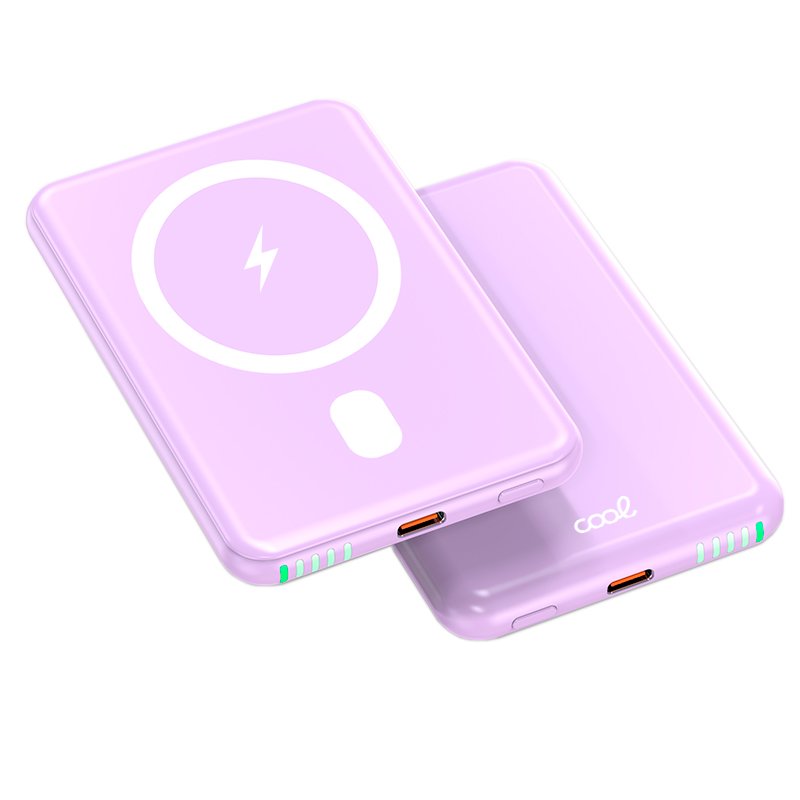 Powerbank Bateria Externa Magnética 5000 mAh COOL Roxo