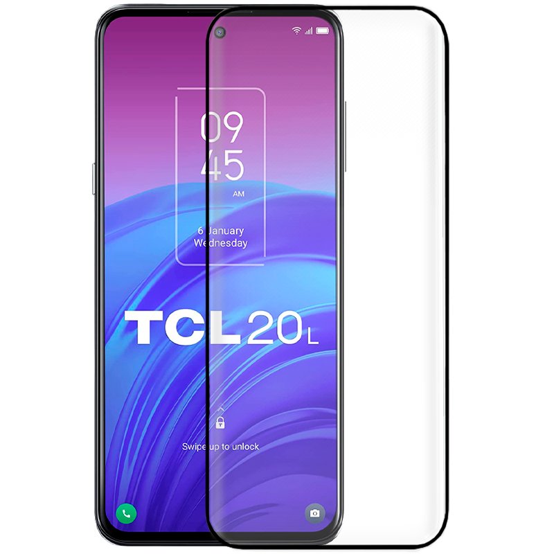 Protetor de ecrã de vidro temperado COOL para TCL 20 5G / 20L / 20L Plus (FULL 3D)