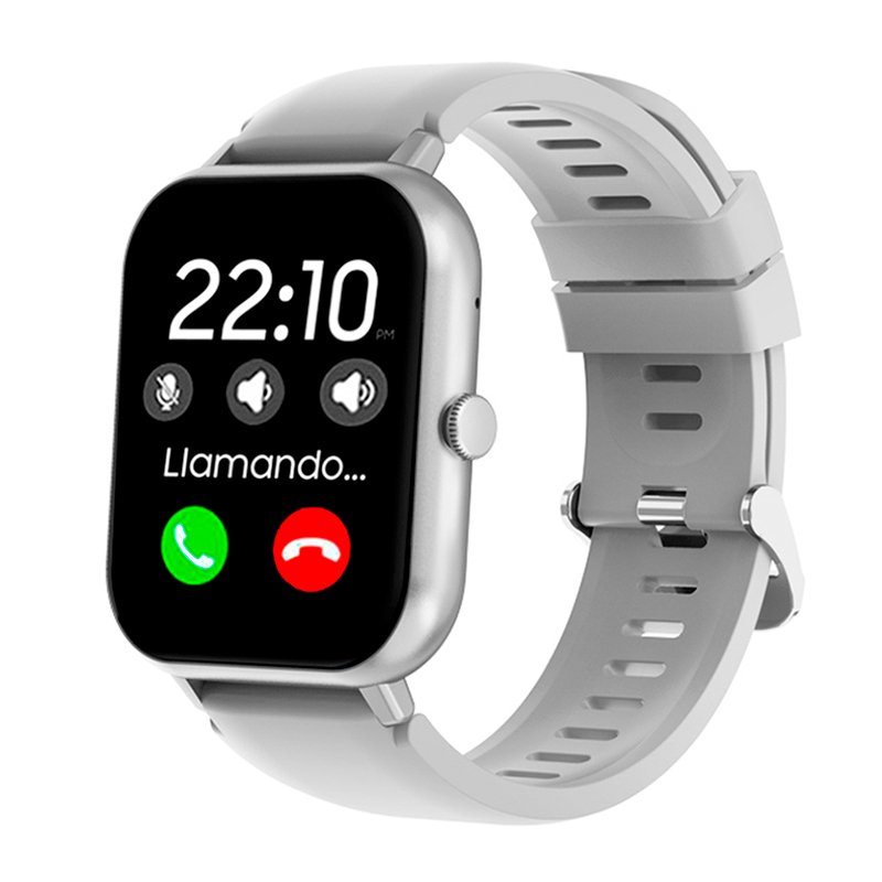 Smartwatch COOL Forest Silicone Prata (Chamadas, Esporte, Sono, Câmera)